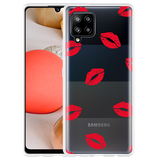 Hoesje geschikt voor Samsung Galaxy A42 - Red Kisses