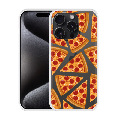 Cazy Hoesje geschikt voor iPhone 15 Pro Max Pizza Party