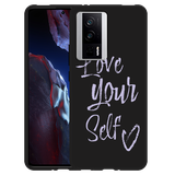 Hoesje Zwart geschikt voor Poco F5 Pro Love Yourself