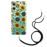 Hoesje met Koord geschikt voor OnePlus Nord CE 2 Lite - Sunflowers