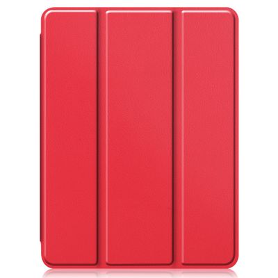 Cazy TriFold Hoes met Penhouder geschikt voor iPad Pro 12.9 2020 (4th Gen) - Rood