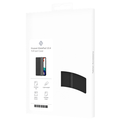 Cazy TriFold Hoes met Auto Slaap/Wake geschikt voor Huawei MatePad 10.4 - Zwart