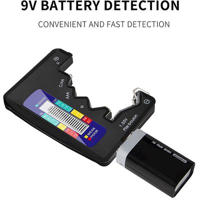 Cazy Batterijen Tester - Geschikt voor C/AA/AAA/D/N/9V/6F22/1.55V - knoop batterijen 