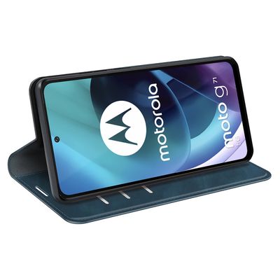 Cazy Wallet Magnetic Hoesje geschikt voor Motorola Moto G71 - Blauw