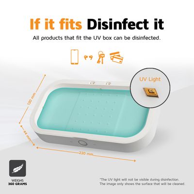 Xtorm UV sterilisator en desinfectie box met 15W draadloos oplaad functie - Ontsmetten mondmasker smartphone sleutels - UV Reiniger - Antibacterieel - UVC lamp - 99% Desinfectie