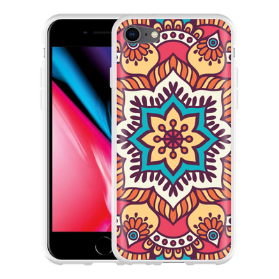 Cazy Hoesje geschikt voor iPhone 8 - Mandala Hippie