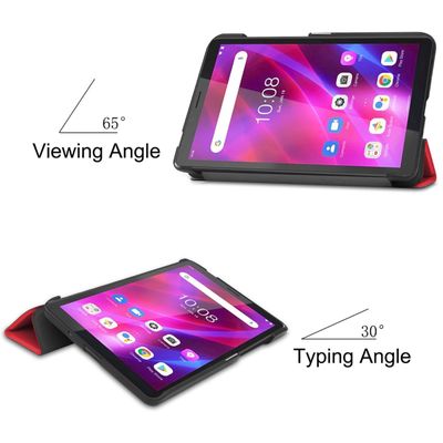 Cazy Hoes geschikt voor Lenovo Tab M7 Gen 3 - TriFold Tablet Smart Cover - Rood
