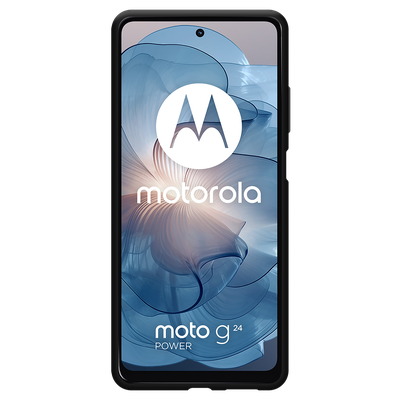 Just in Case Motorola Moto G04/G04s/G24/G24 Power - Soft TPU Case with Necklace Strap - Black