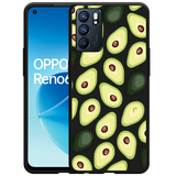 Hoesje Zwart geschikt voor Oppo Reno6 5G - Avocado's