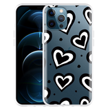 Hoesje geschikt voor iPhone 12 Pro Max - Watercolor Hearts