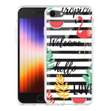 Hoesje geschikt voor iPhone SE 2022 - Tropical Flamingo