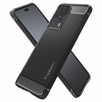 Xiaomi 13 Lite Hoesje - Spigen Rugged Armor Case - Zwart