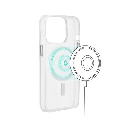 Hama MagCase Safety Cover Hoesje geschikt voor Apple iPhone 14 Pro - Met Magnetische Ring - Transparant