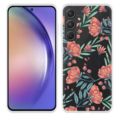 Cazy Hoesje geschikt voor Samsung Galaxy A55 Poppy Roses