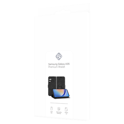 Cazy Premium Wallet Hoesje geschikt voor Samsung Galaxy A35 - Zwart