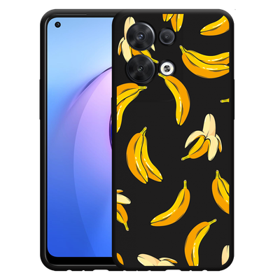 Cazy Hoesje Zwart geschikt voor Oppo Reno8 5G - Banana
