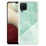 Hoesje geschikt voor Samsung Galaxy A12 - Green Marble