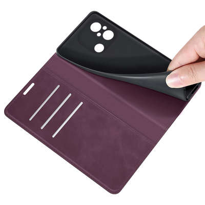 Cazy Wallet Magnetic Hoesje geschikt voor Xiaomi Redmi 12C - Paars