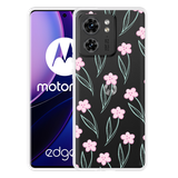 Hoesje geschikt voor Motorola Edge 40 Roze Bloemetjes