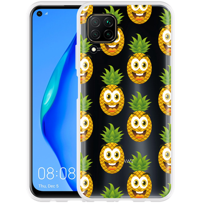 Cazy Hoesje geschikt voor Huawei P40 Lite - Happy Ananas