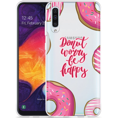 Cazy Hoesje geschikt voor Samsung Galaxy A50 - Donut Worry