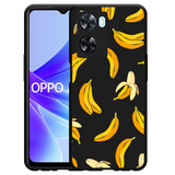 Hoesje Zwart geschikt voor Oppo A57s - Banana