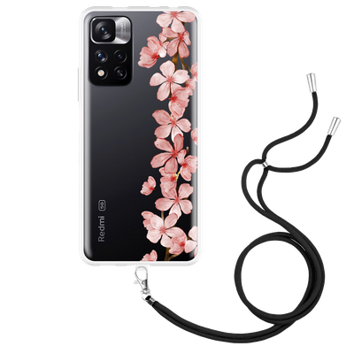Cazy Hoesje met Koord geschikt voor Xiaomi Redmi Note 11 Pro+ - Flower Branch