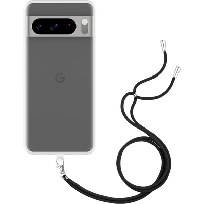 Just in Case Pixel 8 Pro - Soft TPU Case with Necklace Strap - Clear