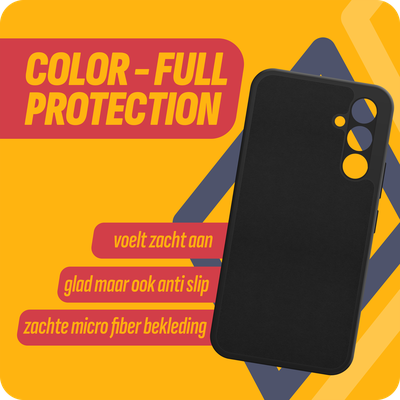 Cazy Soft Color TPU Hoesje geschikt voor Samsung Galaxy A54 - Zwart