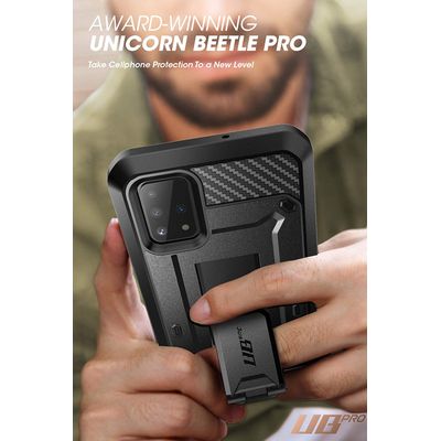 Supcase Unicorn Beetle Pro Hoesje geschikt voor Samsung Galaxy A51 - Met ingebouwde screen protector - Zwart