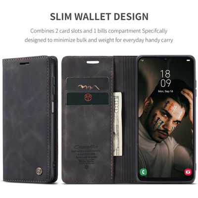 Samsung Galaxy A13 Hoesje - CASEME Retro Wallet Case - Zwart