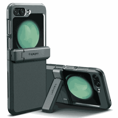 Spigen Tough Armor Pro Case Hoesje Geschikt Voor Samsung Galaxy Z Flip5 - Groen
