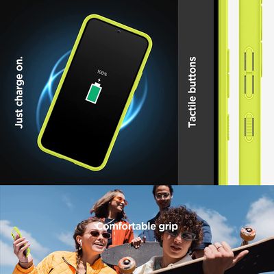Hoesje geschikt voor Samsung Galaxy A54 - Spigen Ultra Hybrid Case - Lime