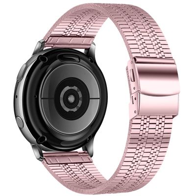 Cazy Samsung Galaxy Watch 3 45mm Bandje - Stalen Watchband - 22mm - Roze