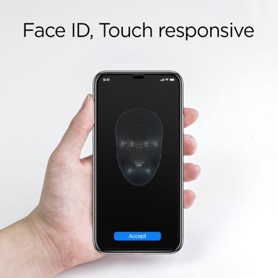 Spigen Full Cover Glass Protector geschikt voor Apple iPhone 11 Pro / iPhone X/XS Zwart