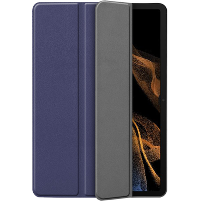 Cazy TriFold Hoes met Penhouder geschikt voor Samsung Galaxy Tab S8 Ultra - Blauw
