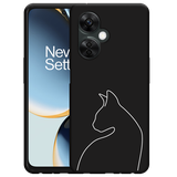 Hoesje Zwart geschikt voor OnePlus Nord CE 3 Lite 5G Kattencontour II