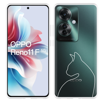 Cazy Hoesje geschikt voor Oppo Reno11 F Kattencontour II