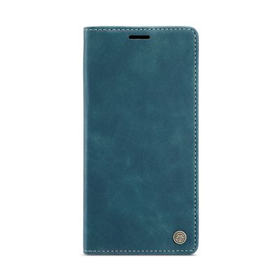 Caseme Hoesje geschikt voor iPhone 16 - Retro Wallet Case - Blauw