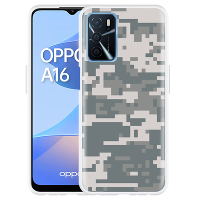 Cazy Hoesje geschikt voor Oppo A16/A16s - Camouflage Digi