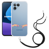 Hoesje met koord Zwart geschikt voor Fairphone 5 De Schepping 2.0
