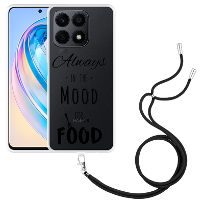 Cazy Hoesje met koord geschikt voor Motorola Edge 40 Pro Mood for Food Black