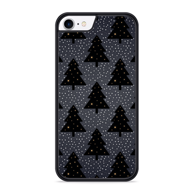 Cazy Hardcase hoesje geschikt voor iPhone 8 - Snowy Christmas Tree
