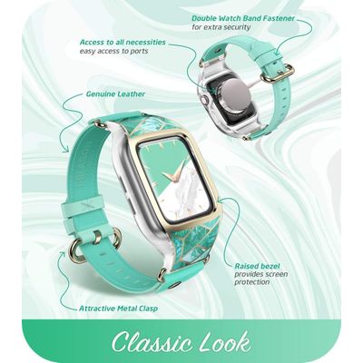 Supcase Cosmo Case geschikt voor Apple Watch 40mm Bandje - Groen