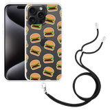 Hoesje met koord geschikt voor iPhone 15 Pro Max Burgers