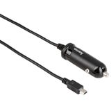 Hama Autolader met Mini USB Kabel - 1 meter - Zwart