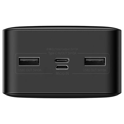 Baseus 15W Bipow Powerbank Dual USB 30000mAh (Black) - PPBD050201