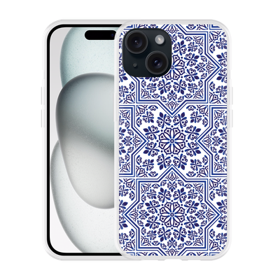 Cazy Hoesje geschikt voor iPhone 15 Delfts Blauw II