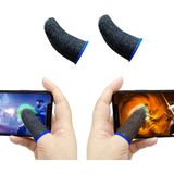 1 Paar Game Finger Sleeves - Non Slip - voor Mobiele Games Grijs