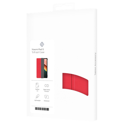 Cazy TriFold Hoes met Auto Slaap/Wake geschikt voor Xiaomi Pad 5 - Rood